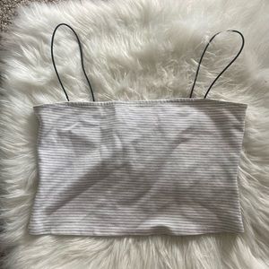 Stripped thin strapped tank top